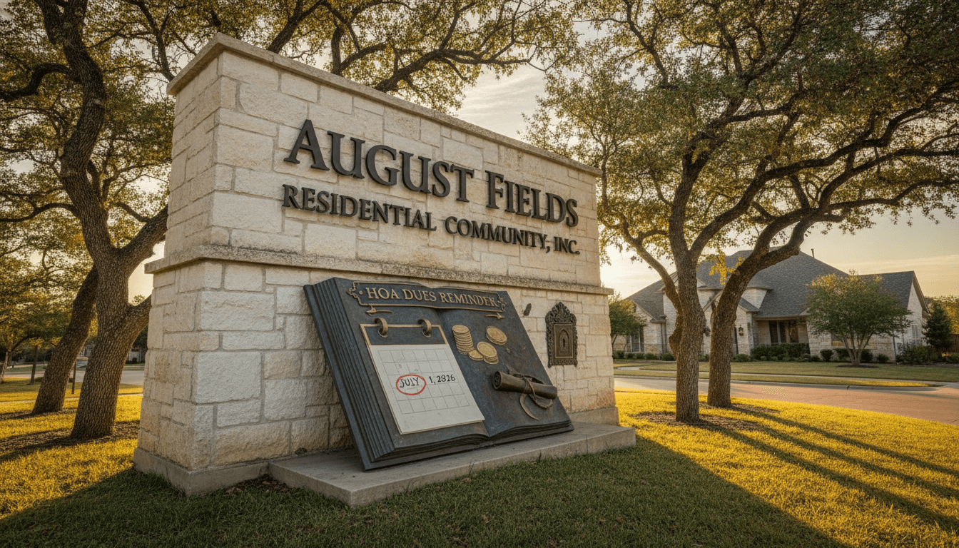 HOA Dues Reminder
